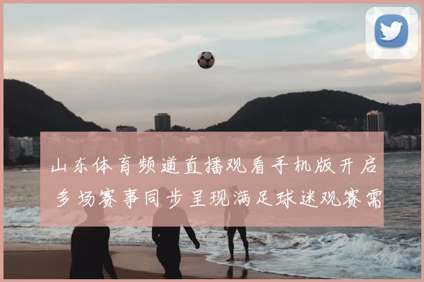 山东体育频道直播观看手机版开启 多场赛事同步呈现满足球迷观赛需求